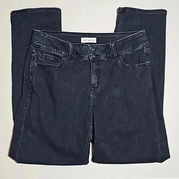 Lane Bryant Denim - Lane Bryant Blue Jeans Denim Pants Flex Magic High-Rise Straight Dark Wash